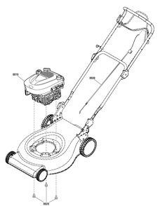 Engine Group (881613) Diagram and Parts List for 881559 (MXU16550E-550E Series)(2012) Briggs and Stratton Lawn Mower